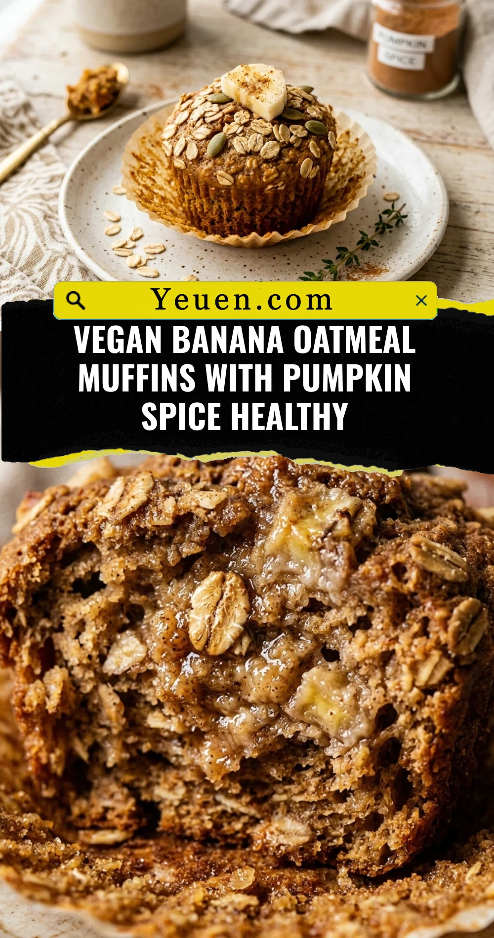 Vegan Banana Oatmeal Muffins With Pumpkin Spice Healthy
