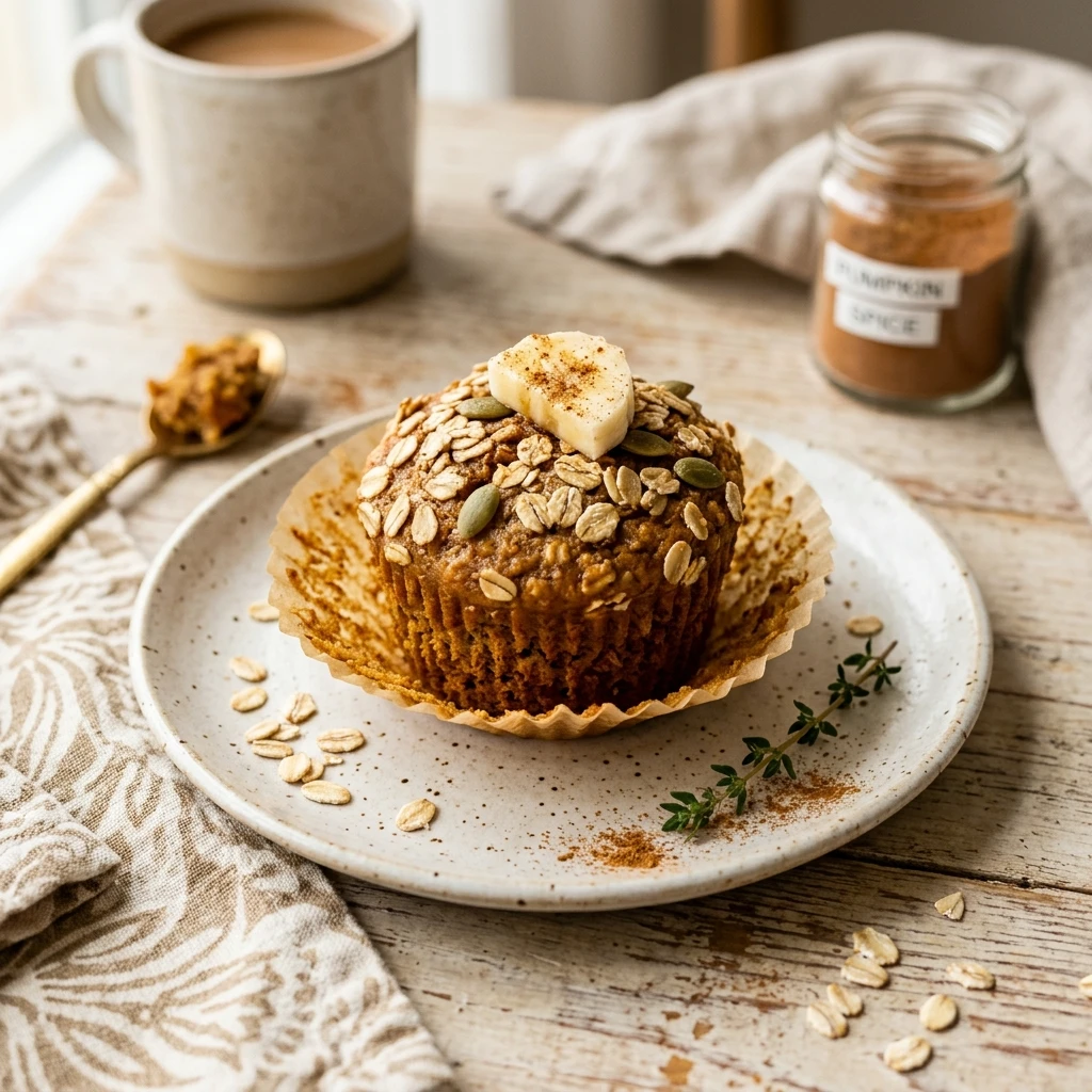 Vegan Banana Oatmeal Muffins With Pumpkin Spice Healthy