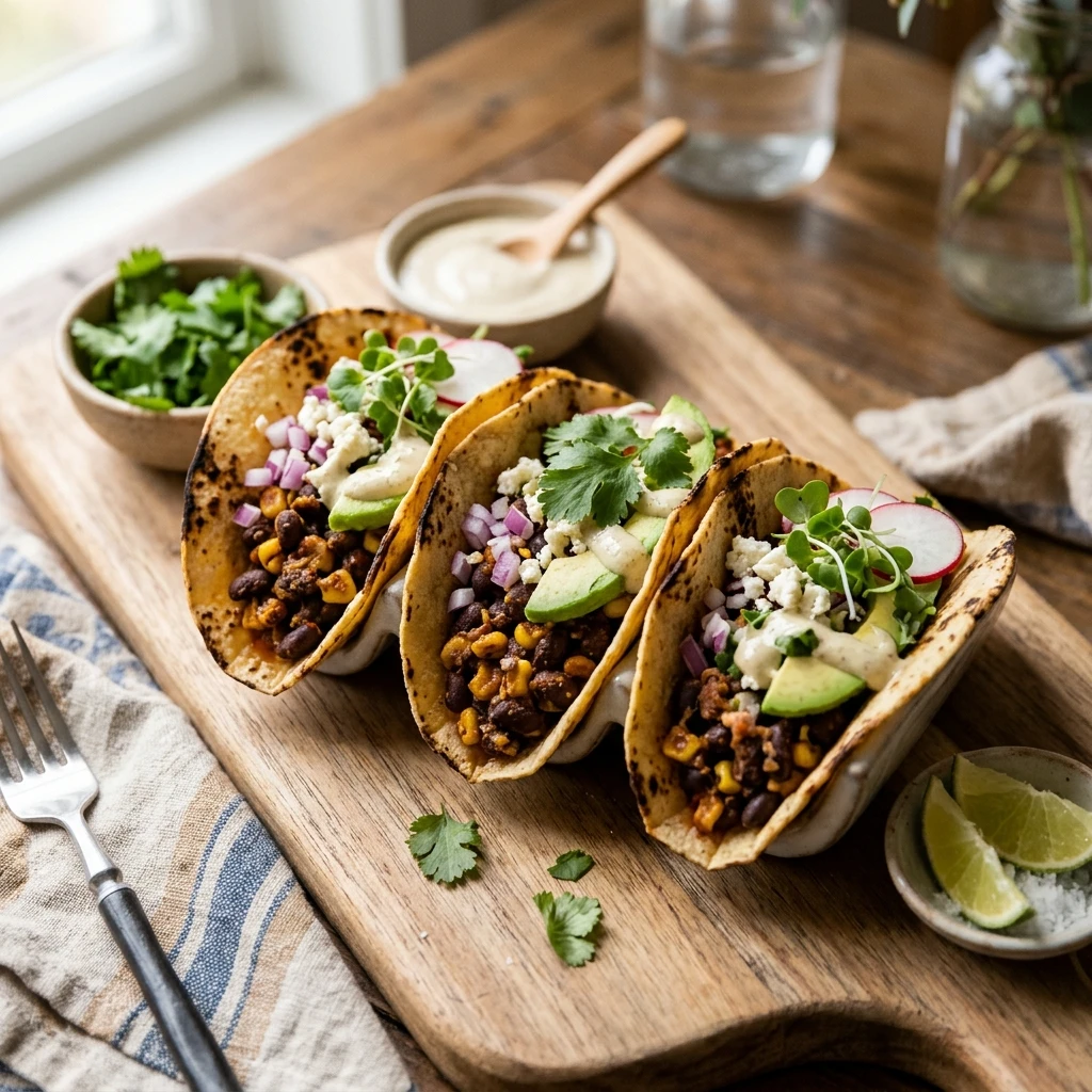 Vegan Black Bean Tacos Plant Based Easy 20 Minute Healthy Viral