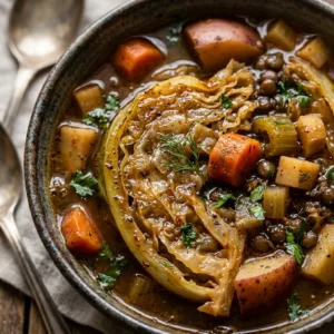 Vegan Cabbage Stew Hearty Easy Comfort Food Plant Based