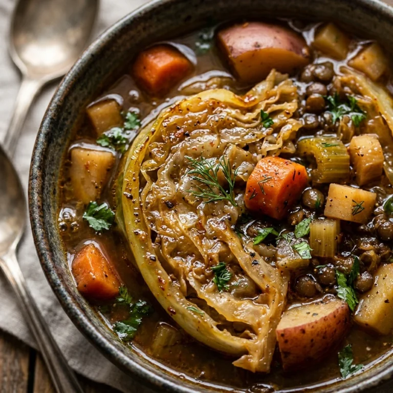 Vegan Cabbage Stew Hearty Easy Comfort Food Plant Based