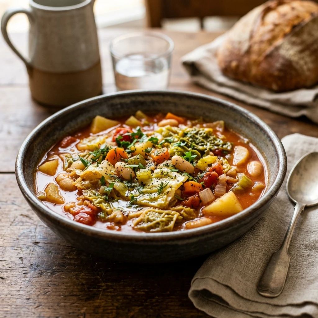 Vegan Cabbage Stew Hearty Easy Comfort Food Plant Based