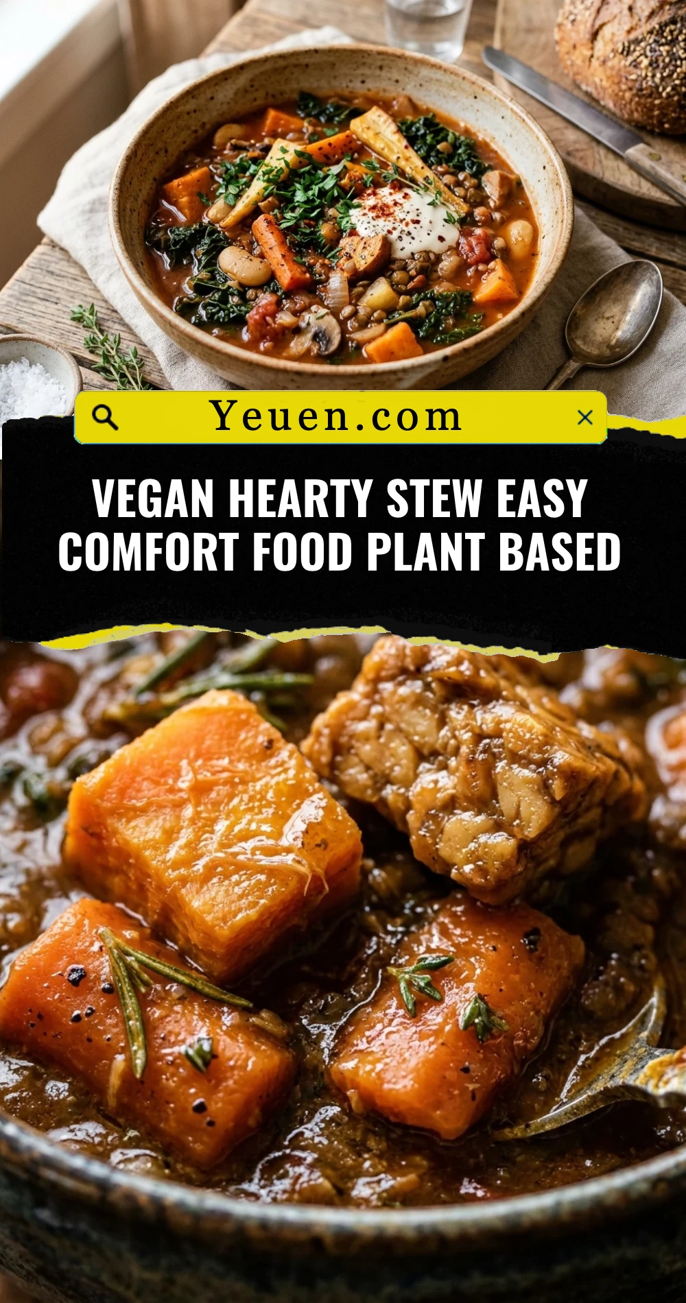 Vegan Hearty Stew Easy Comfort Food Plant Based