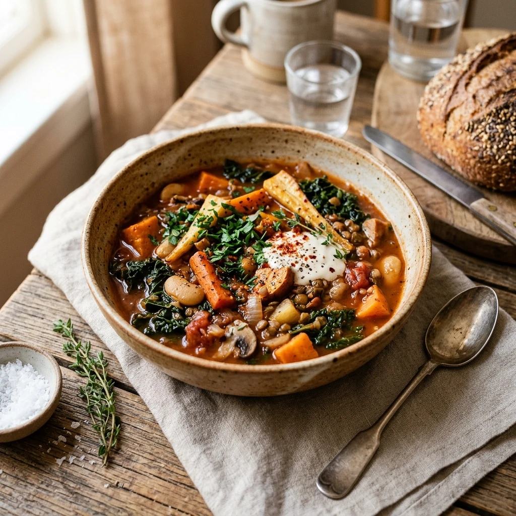 Vegan Hearty Stew Easy Comfort Food Plant Based