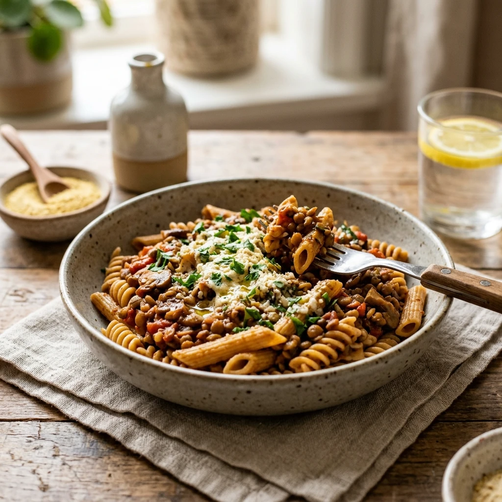 Vegan High Protein Pasta Meal 20g+ Easy Plant Based Comfort Food