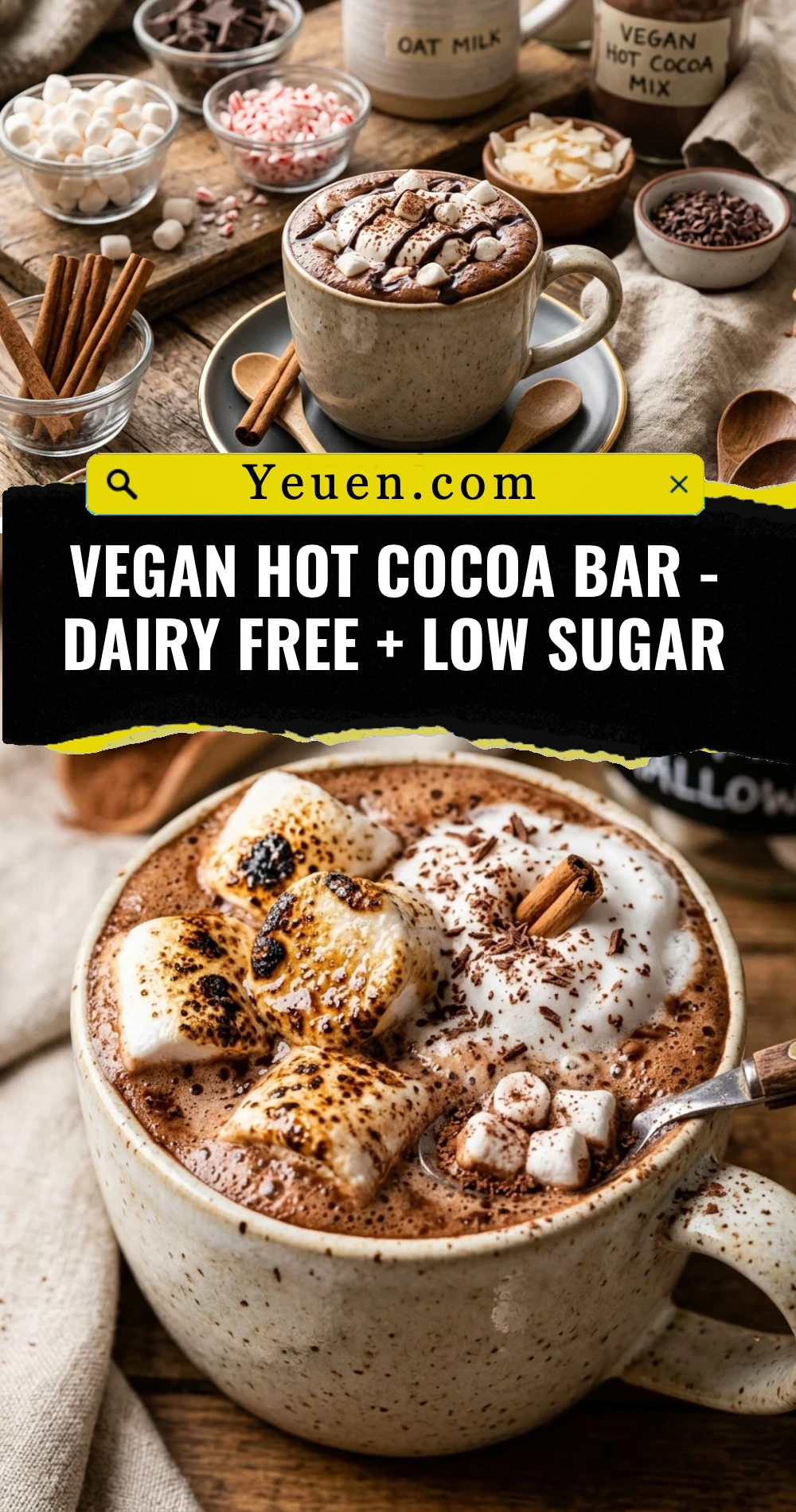 Vegan Hot Cocoa Bar - Dairy Free + Low Sugar