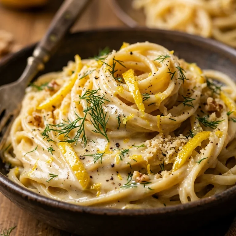 Vegan Lemon Pasta Creamy Easy Comfort Food Plant Based