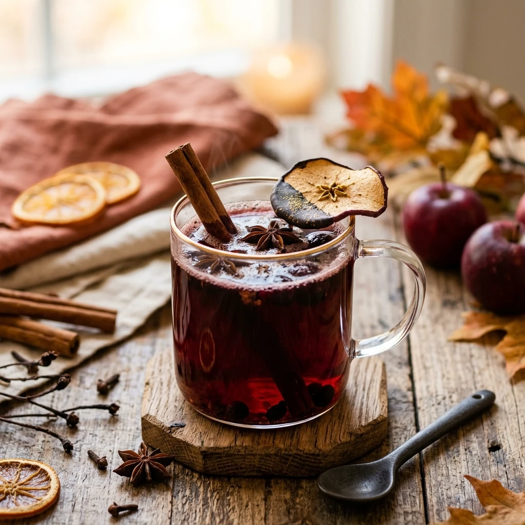 Vegan Poison Apple Cider With Cinnamon And Cloves Fall