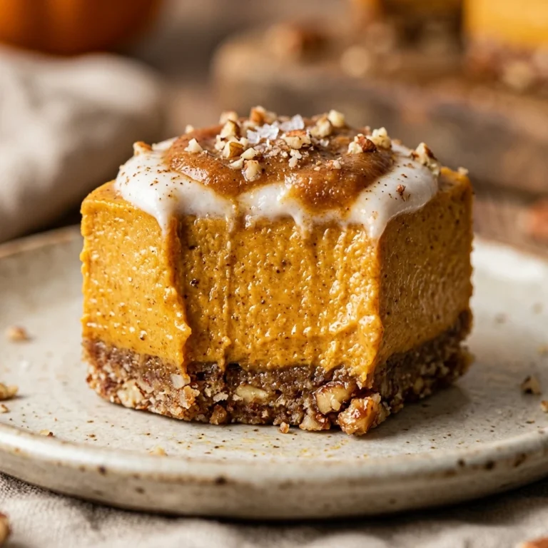 Vegan Pumpkin Cheesecake Bites - No Bake