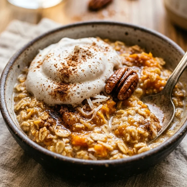 Vegan Pumpkin Spice Latte Overnight Oats Healthy Brunch