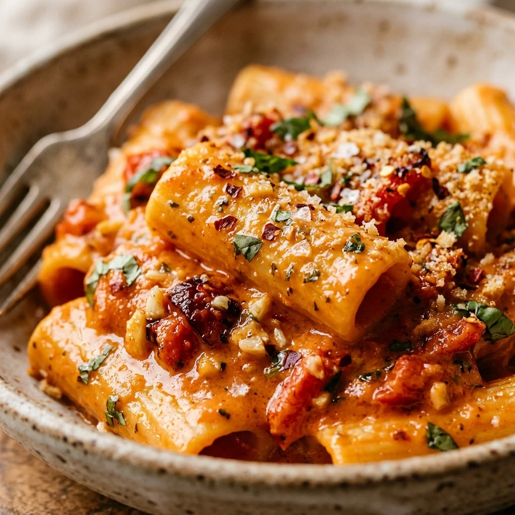 Vegan Roasted Red Pepper Pasta Creamy Easy Comfort Food Plant Based
