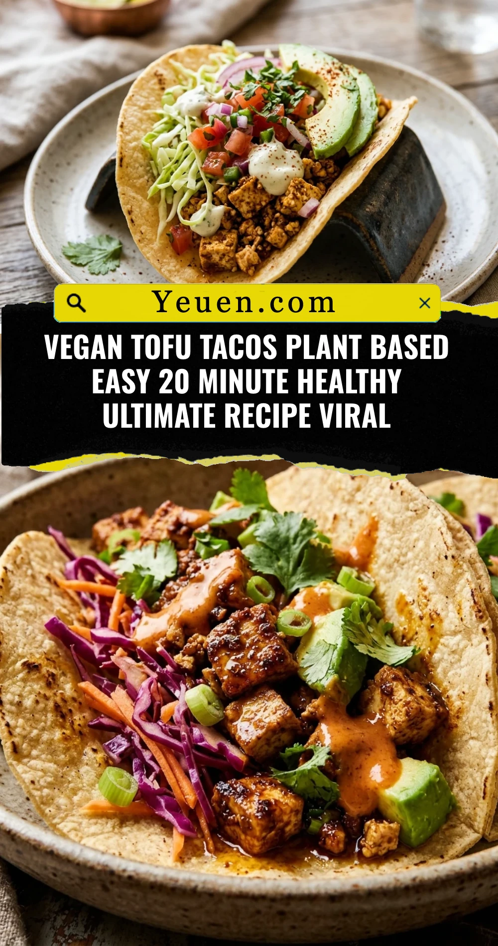 Vegan Tofu Tacos Plant Based Easy 20 Minute Healthy Ultimate Recipe Viral
