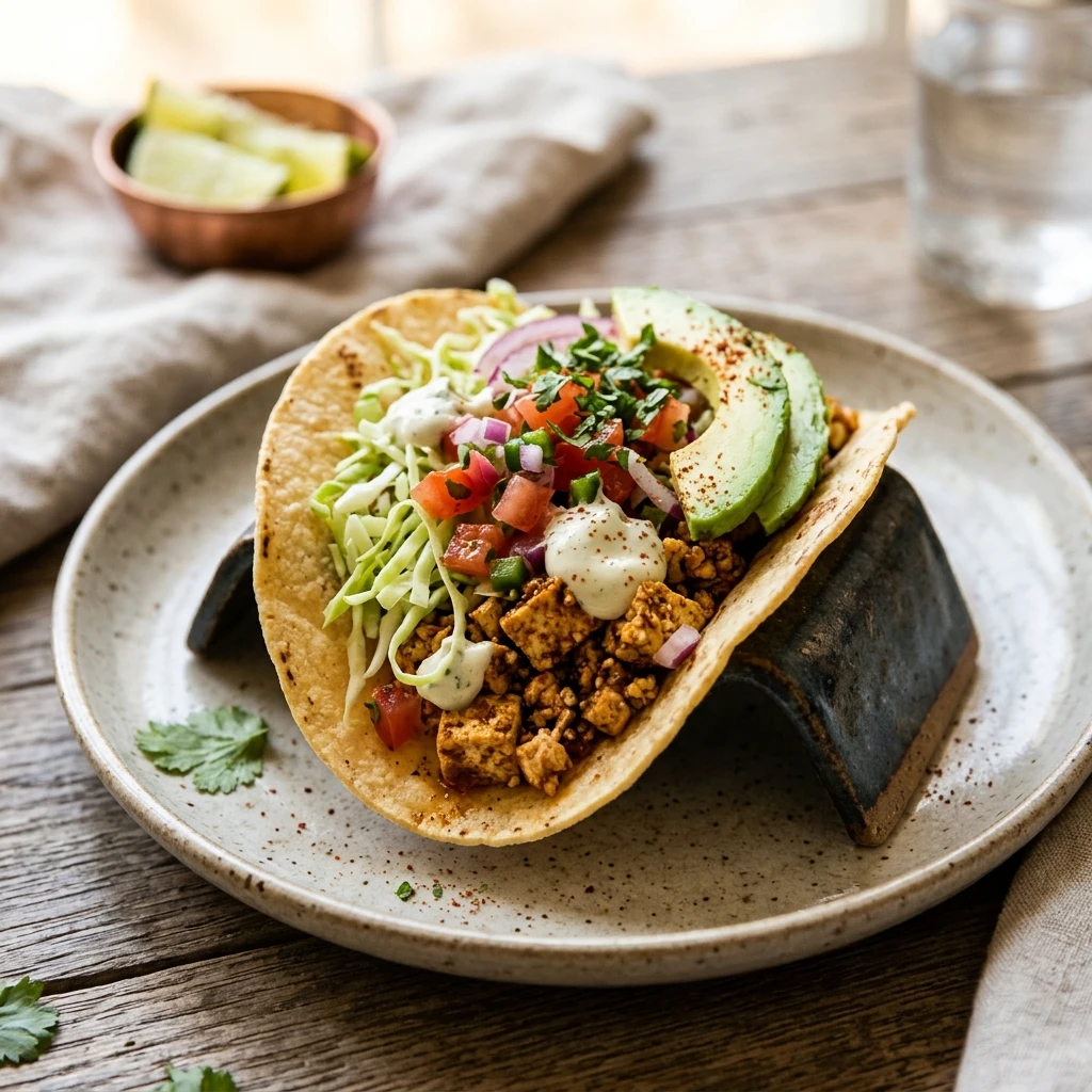 Vegan Tofu Tacos Plant Based Easy 20 Minute Healthy Ultimate Recipe Viral