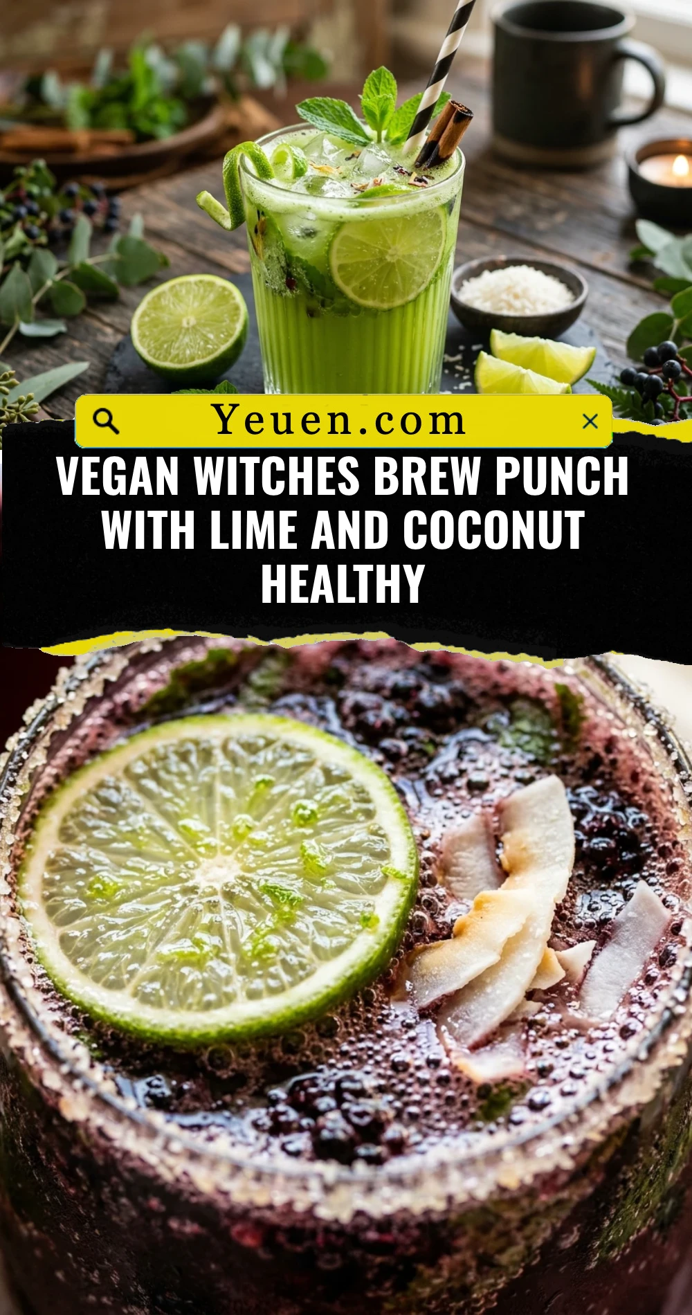 Vegan Witches Brew Punch With Lime And Coconut Healthy