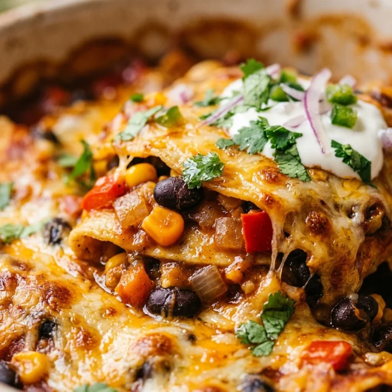 Vegetable Enchilada Casserole Cheesy No Meat Healthy
