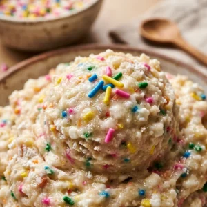 Viral 3 Ingredient Cottage Cheese Funfetti Cookie Dough High Protein No Bake