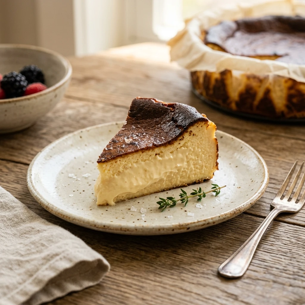 Viral Basque Cheesecake TikTok Famous Burnt Bars Easy Creamy