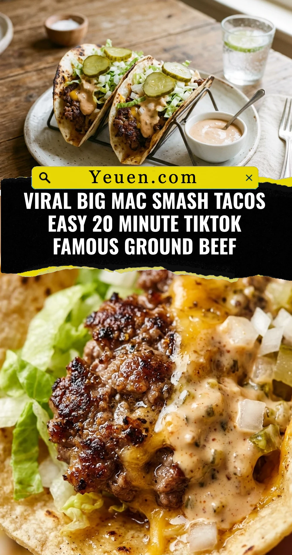 Viral Big Mac Smash Tacos Easy 20 Minute TikTok Famous Ground Beef