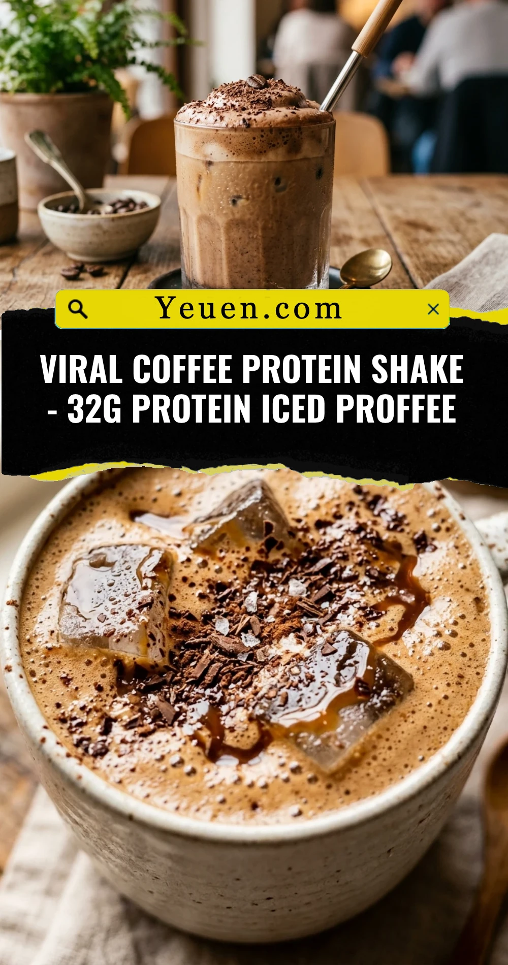Viral Coffee Protein Shake - 32g Protein Iced Proffee