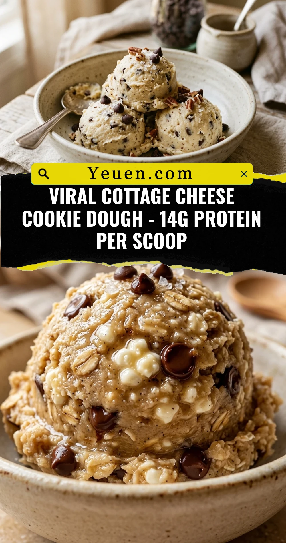 Viral Cottage Cheese Cookie Dough - 14g Protein Per Scoop