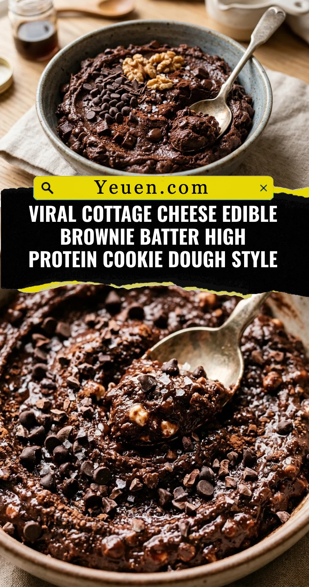 Viral Cottage Cheese Edible Brownie Batter High Protein Cookie Dough Style