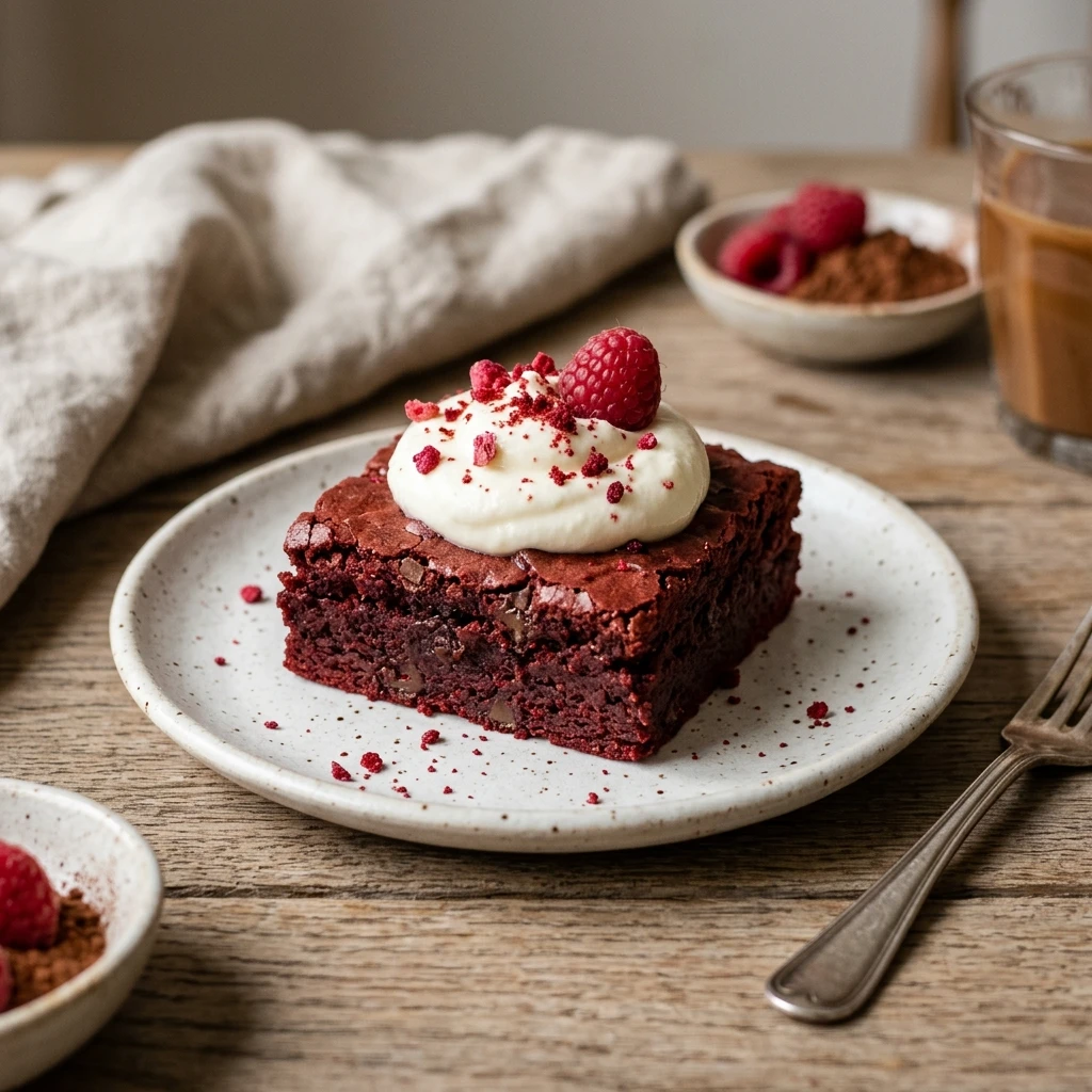 Viral Cottage Cheese Red Velvet Brownies High Protein 3 Ingredient Low Carb