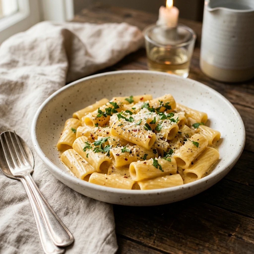 Viral Creamy Garlic Pasta TikTok Easy Dinner