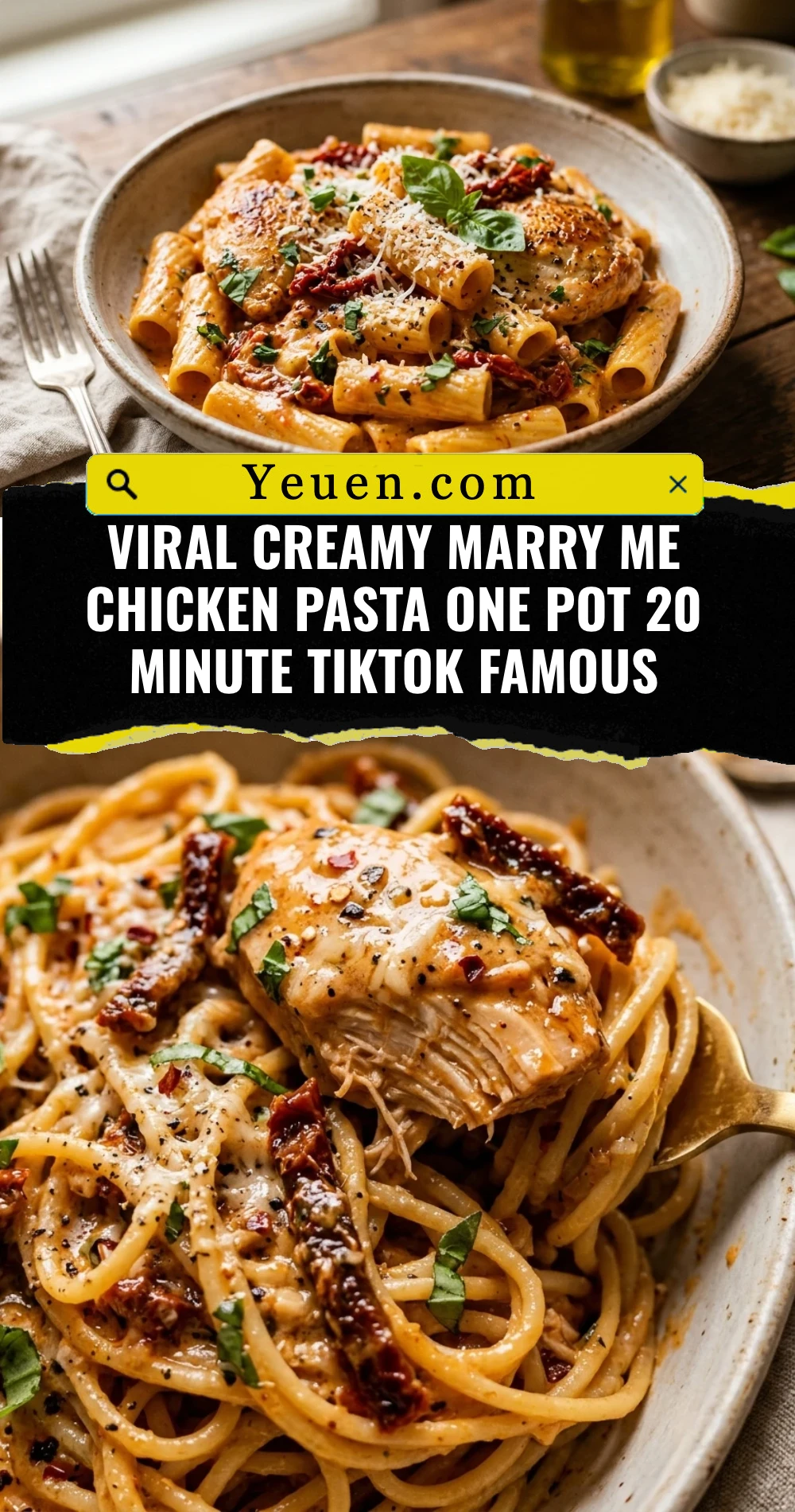Viral Creamy Marry Me Chicken Pasta One Pot 20 Minute TikTok Famous