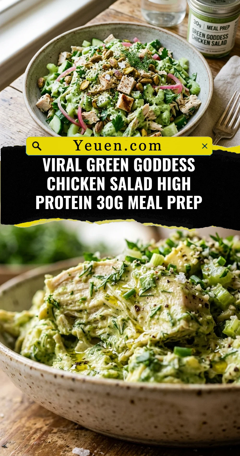 Viral Green Goddess Chicken Salad High Protein 30g Meal Prep