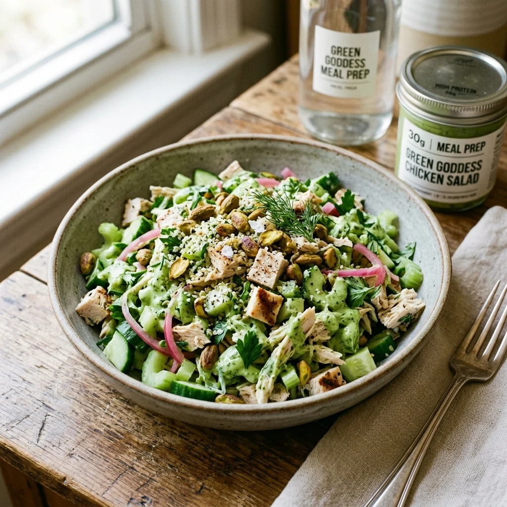 Viral Green Goddess Chicken Salad High Protein 30g Meal Prep