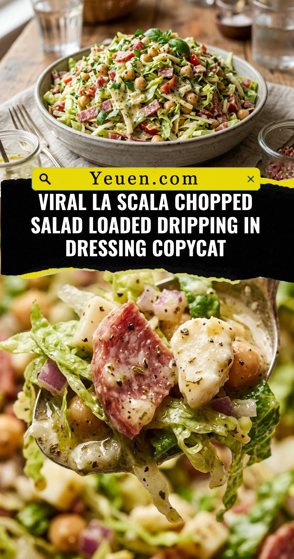 Viral La Scala Chopped Salad Loaded Dripping In Dressing Copycat