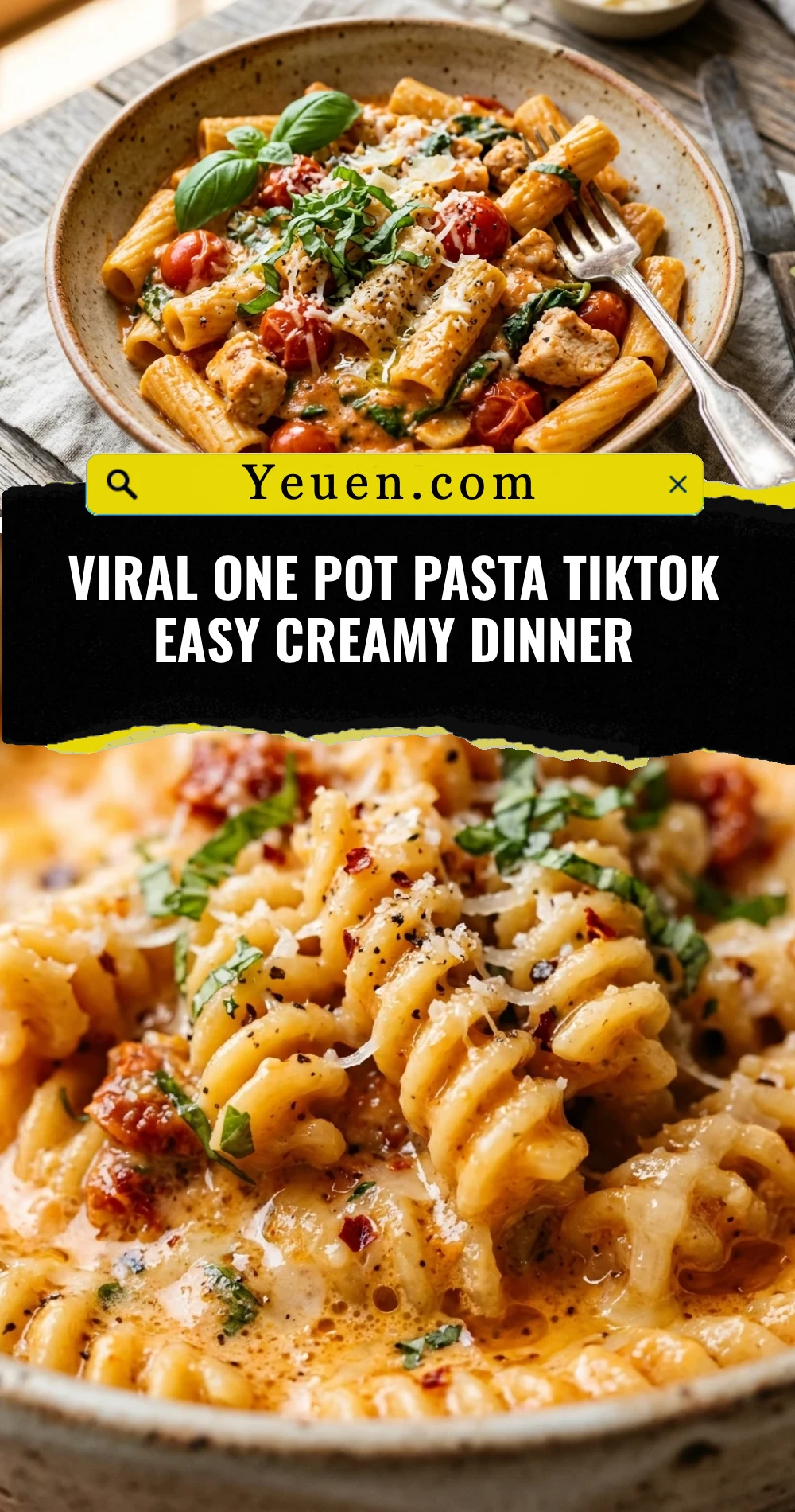 Viral One Pot Pasta TikTok Easy Creamy Dinner