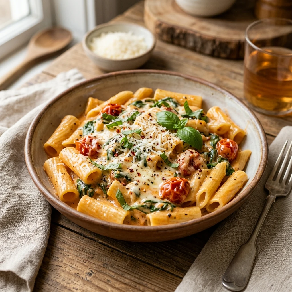 Viral One Pot Pasta TikTok Easy Creamy Dinner