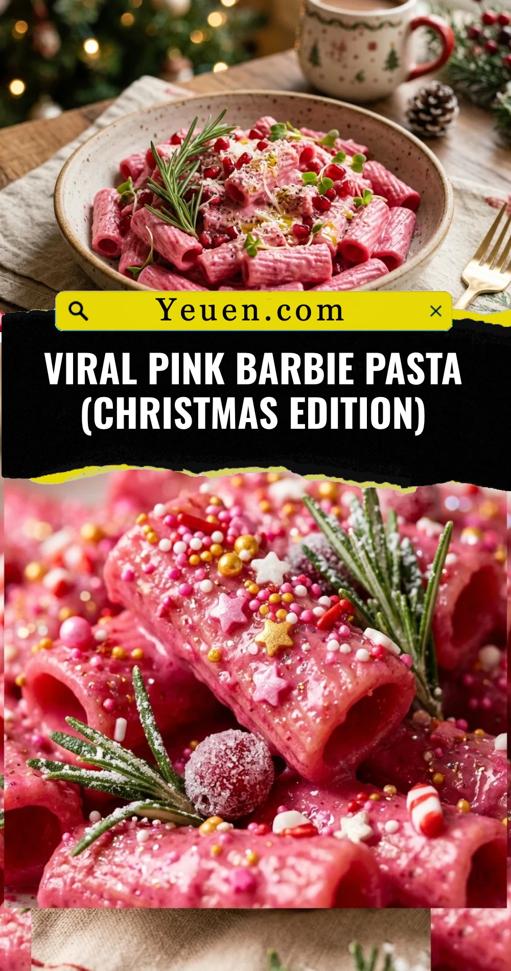 Viral Pink Barbie Pasta (Christmas Edition)