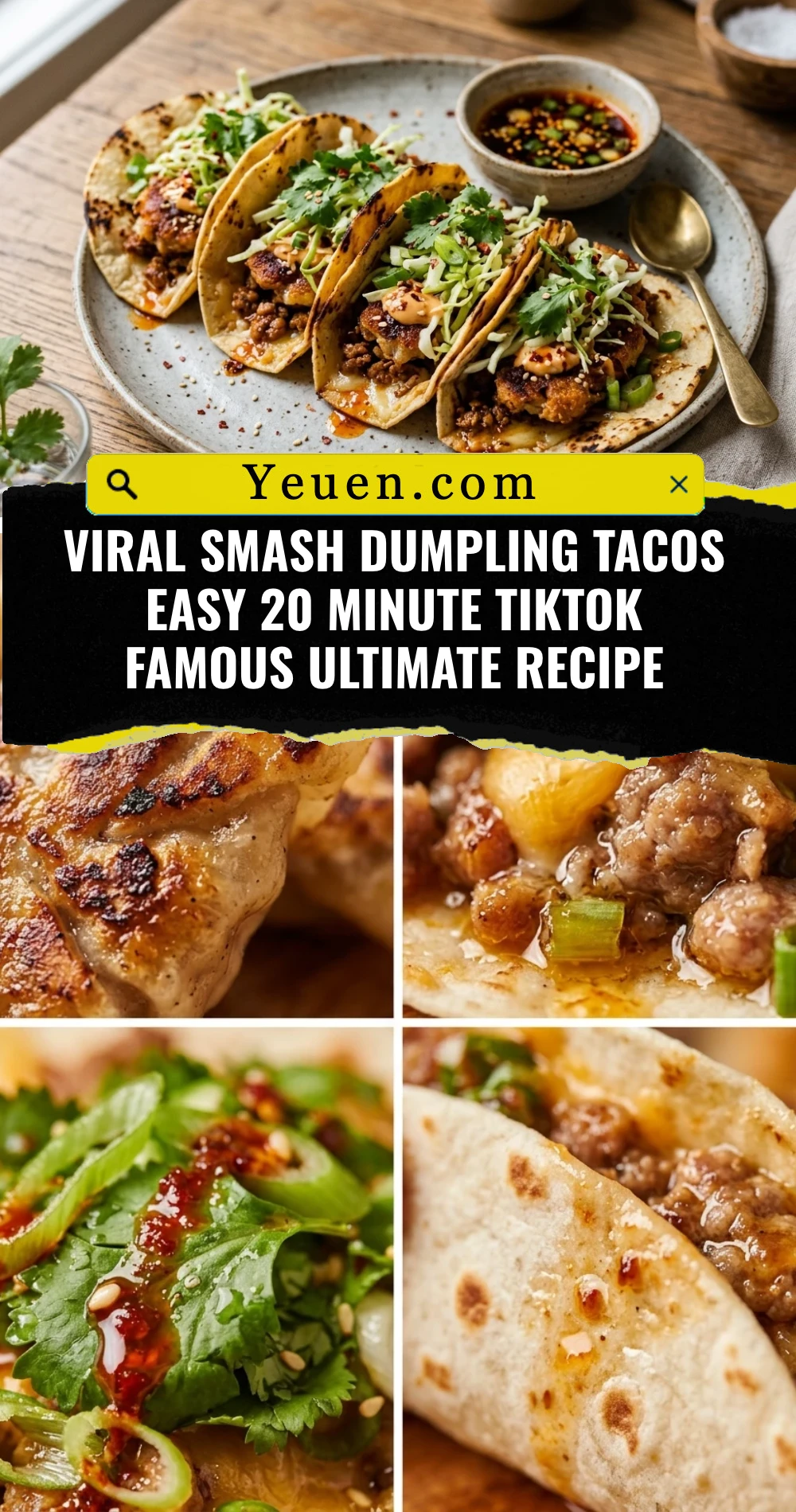 Viral Smash Dumpling Tacos Easy 20 Minute TikTok Famous Ultimate Recipe