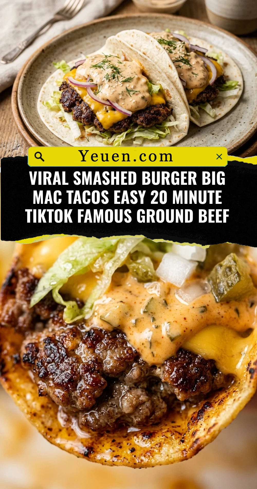 Viral Smashed Burger Big Mac Tacos Easy 20 Minute TikTok Famous Ground Beef
