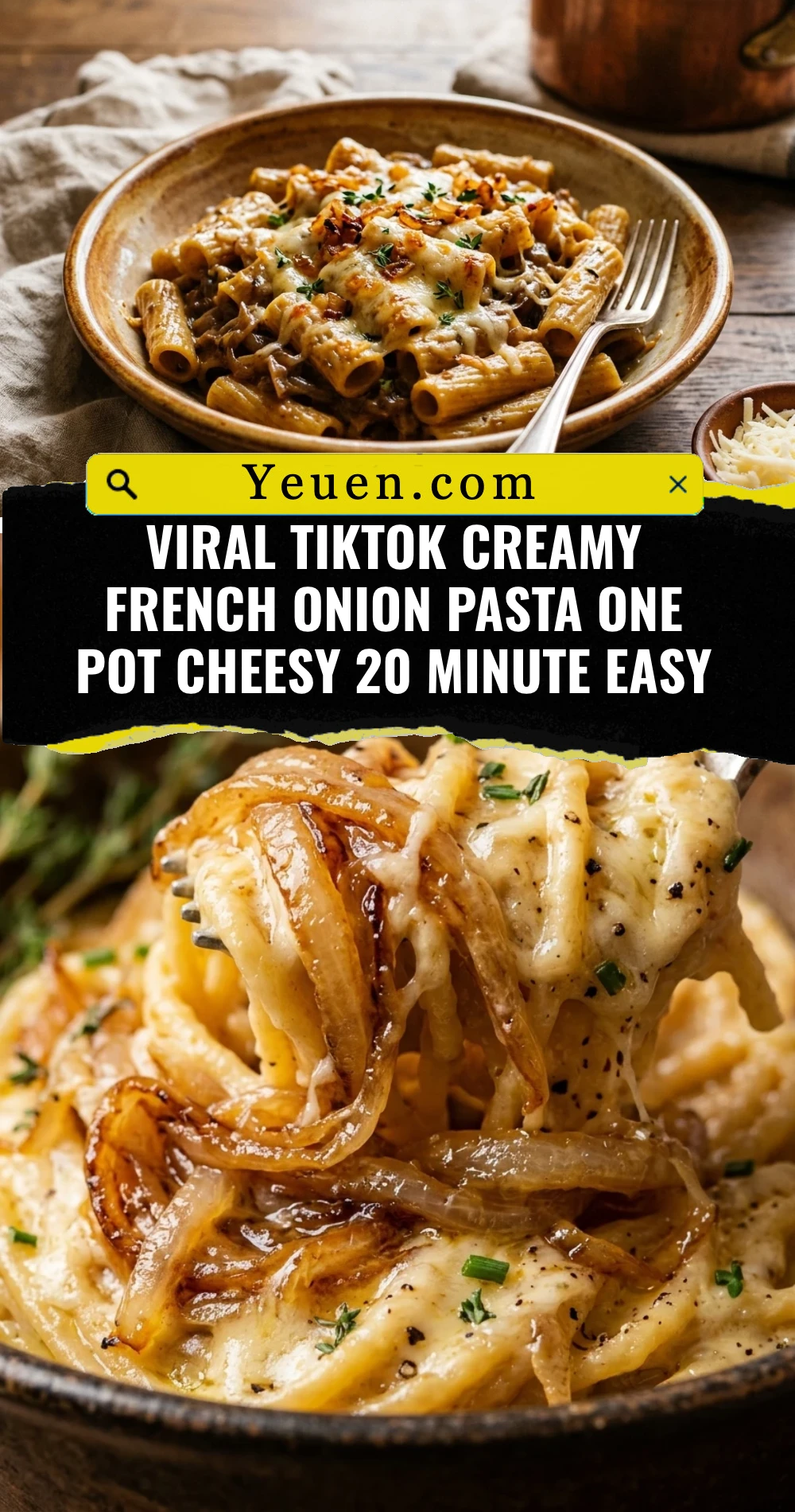 Viral TikTok Creamy French Onion Pasta One Pot Cheesy 20 Minute Easy