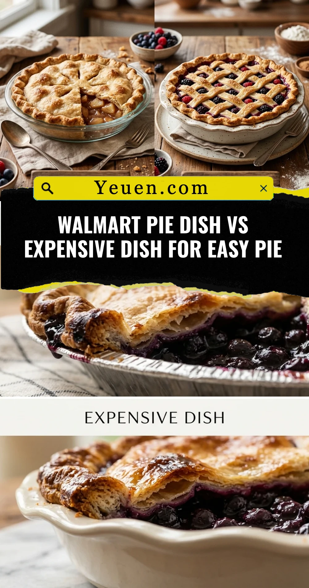 Walmart Pie Dish Vs Expensive Dish For Easy Pie