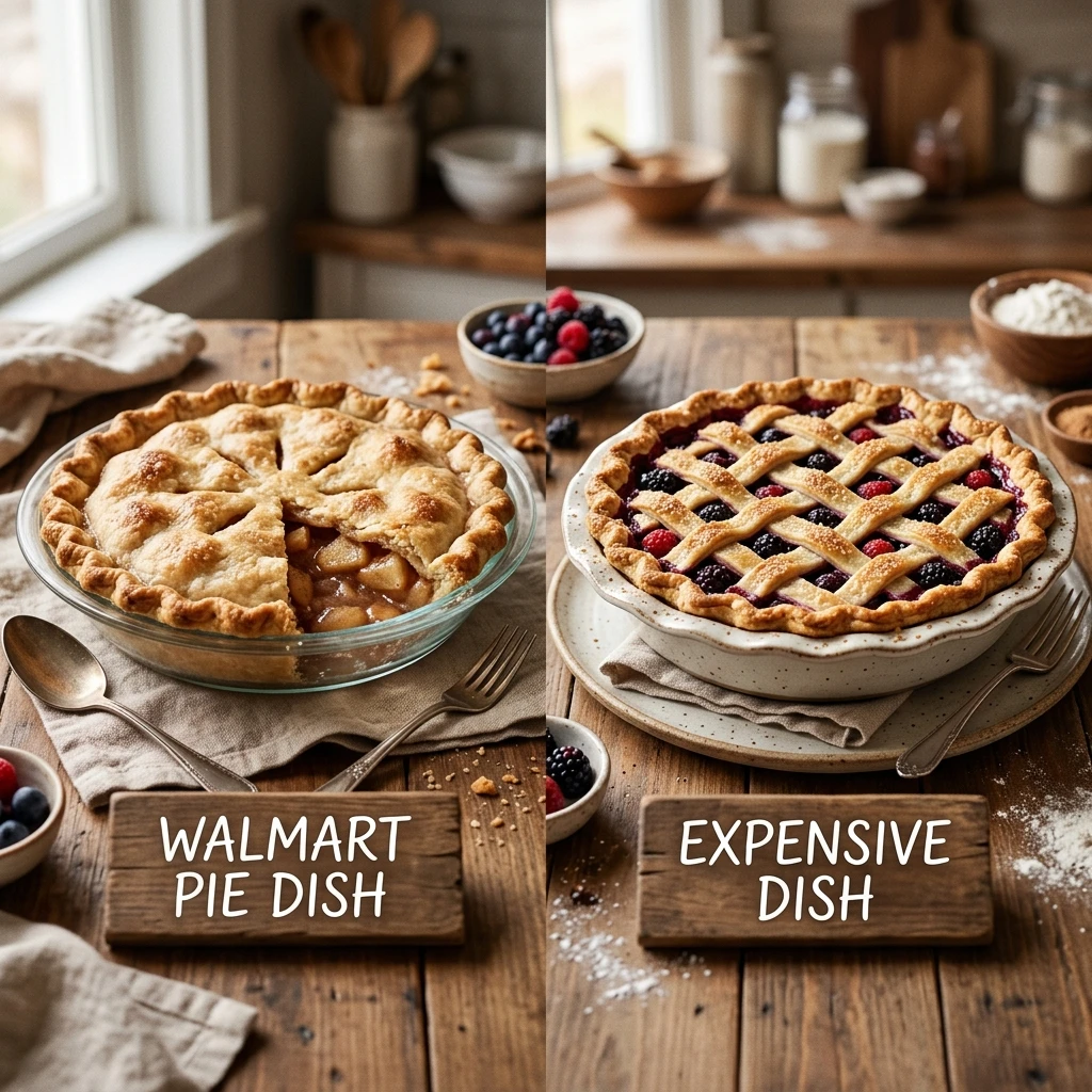 Walmart Pie Dish Vs Expensive Dish For Easy Pie