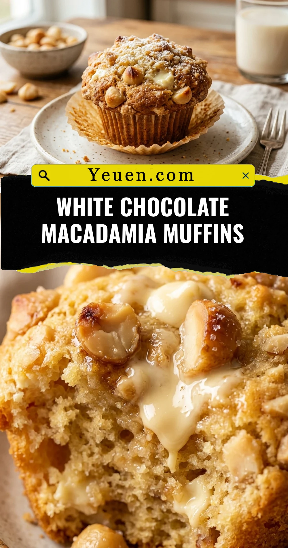 White Chocolate Macadamia Muffins