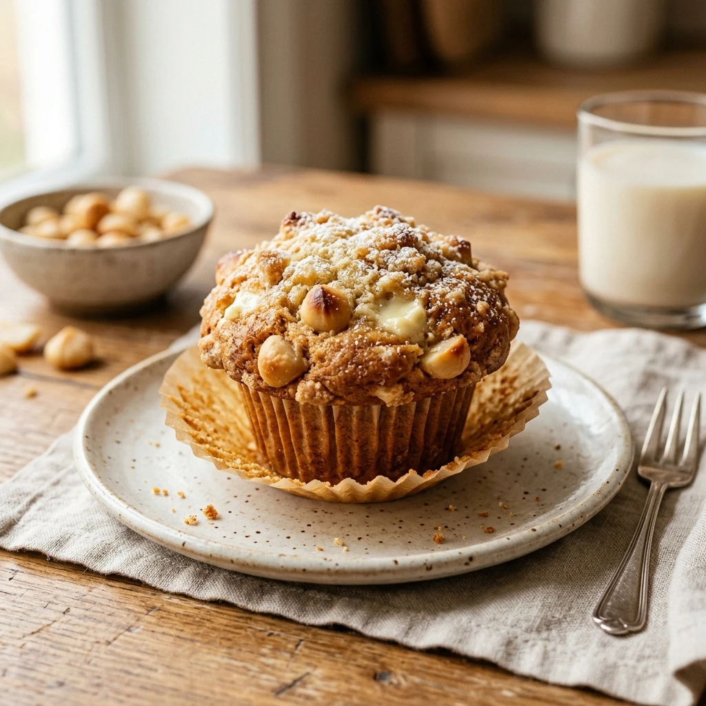 White Chocolate Macadamia Muffins