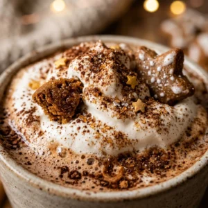 Winter Gingerbread Hot Chocolate Easy Cozy Holiday Christmas