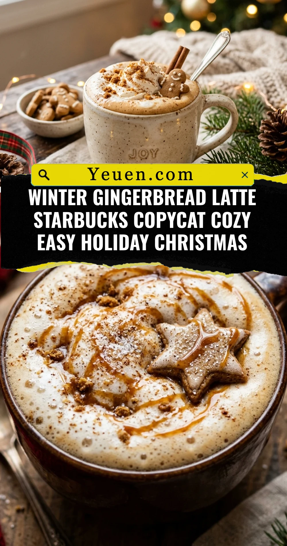 Winter Gingerbread Latte Starbucks Copycat Cozy Easy Holiday Christmas