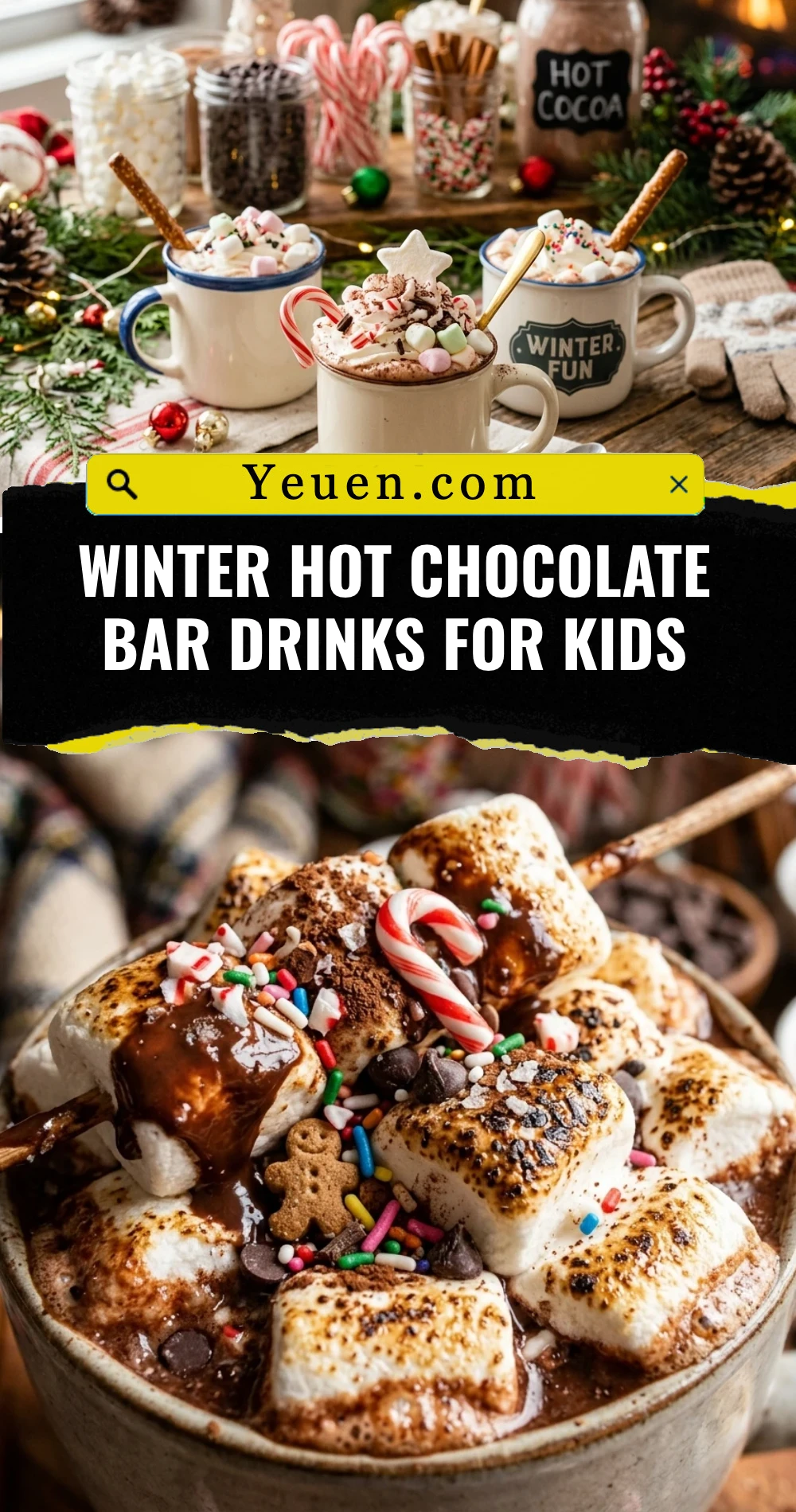 Winter Hot Chocolate Bar Drinks For Kids