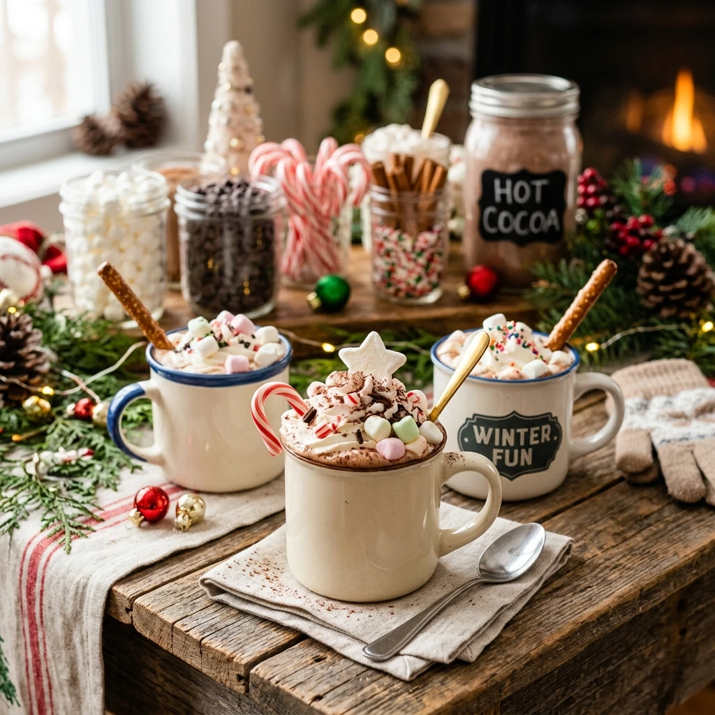 Winter Hot Chocolate Bar Drinks For Kids
