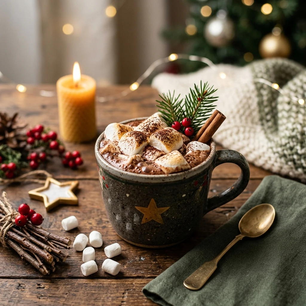 Winter Hot Chocolate Easy Cozy Holiday Christmas
