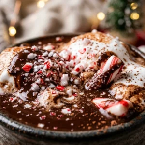 Winter Peppermint Hot Chocolate Easy Cozy Holiday Christmas