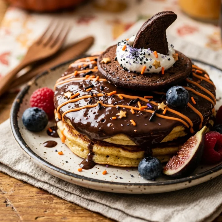 Witch Hat Pancakes Halloween Breakfast Kids
