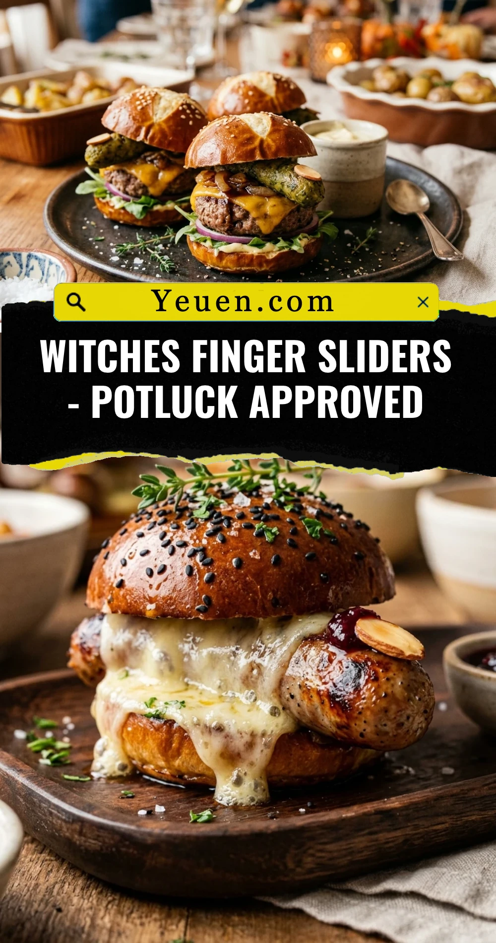Witches Finger Sliders - Potluck Approved